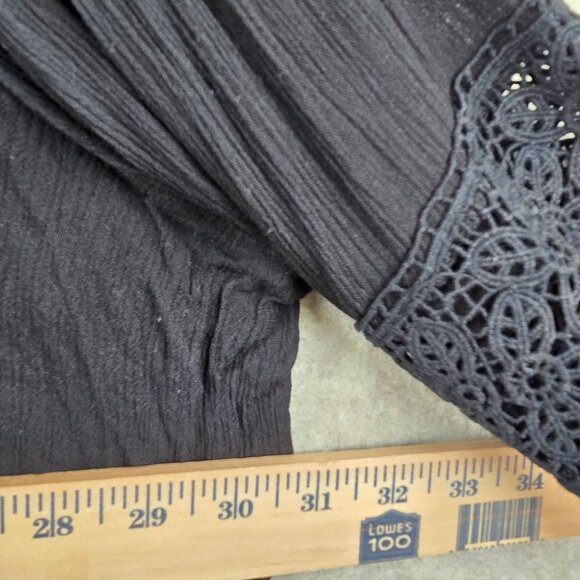 Swimsuits For All Womens Black Kaftan Cover-Up Plus Size 30/32 100% Rayon - Picture 8 of 8